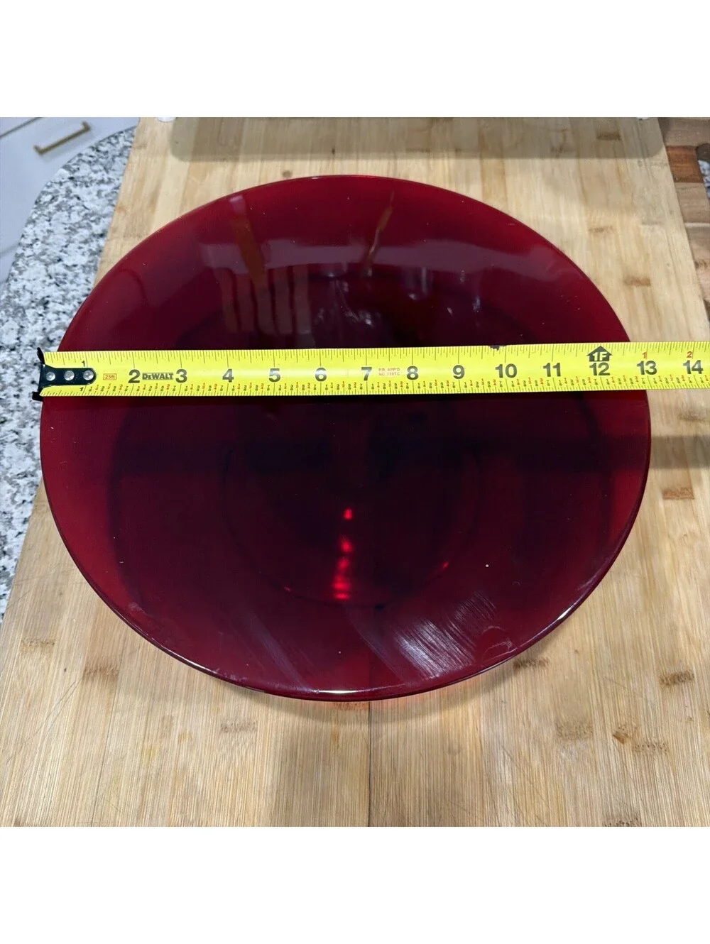 IKEA AKTAD 13” Ruby Glass Pedestal Cake Stand Designed By Maria Vinka *